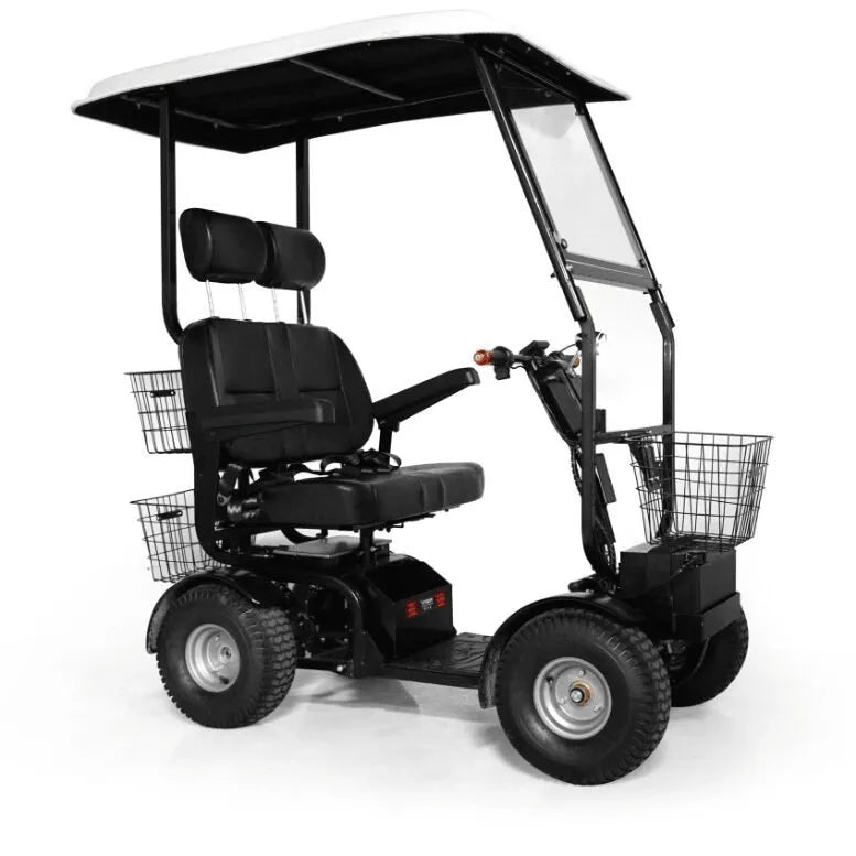 Cheetah Ninja ADA 2 Seater Canopy Mobility Scooter & Golf Cart - Green Transporter - 2 Seater Electric Scooters