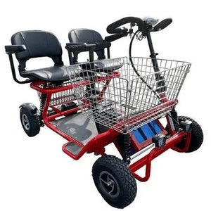 RMB E - Quad XL Dual Seat Mobility Scooter with Jumbo Shopping Basket - RMB - 2 Seater Electric Scooters