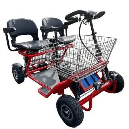 RMB E - Quad XL Dual Seat Mobility Scooter with Jumbo Shopping Basket - RMB - 2 Seater Electric Scooters