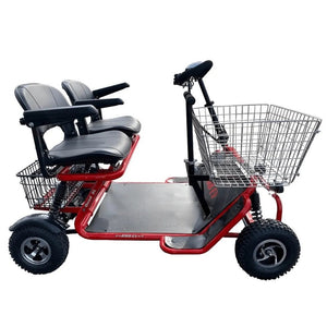 RMB E - Quad XL Dual Seat Mobility Scooter with Jumbo Shopping Basket - RMB - 2 Seater Electric Scooters
