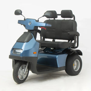 Afiscooter S3 2 Seater Canopy Mobility Scooter All Terrain 3 Wheel - Afikim - 2 Seater Electric Scooters