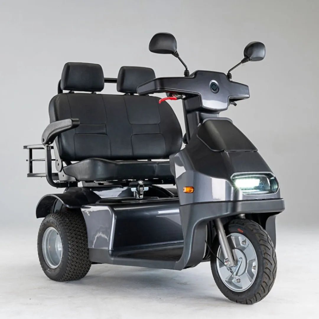 Afiscooter S3 Dual - Seat Fully - Enclosed All - Terrain 3 - Wheel - Afikim - 2 Seater Electric Scooters