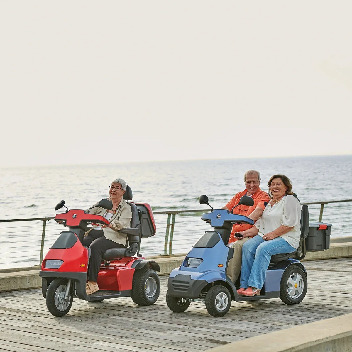Afiscooter S3 Dual - Seat Fully - Enclosed All - Terrain 3 - Wheel - Afikim - 2 Seater Electric Scooters