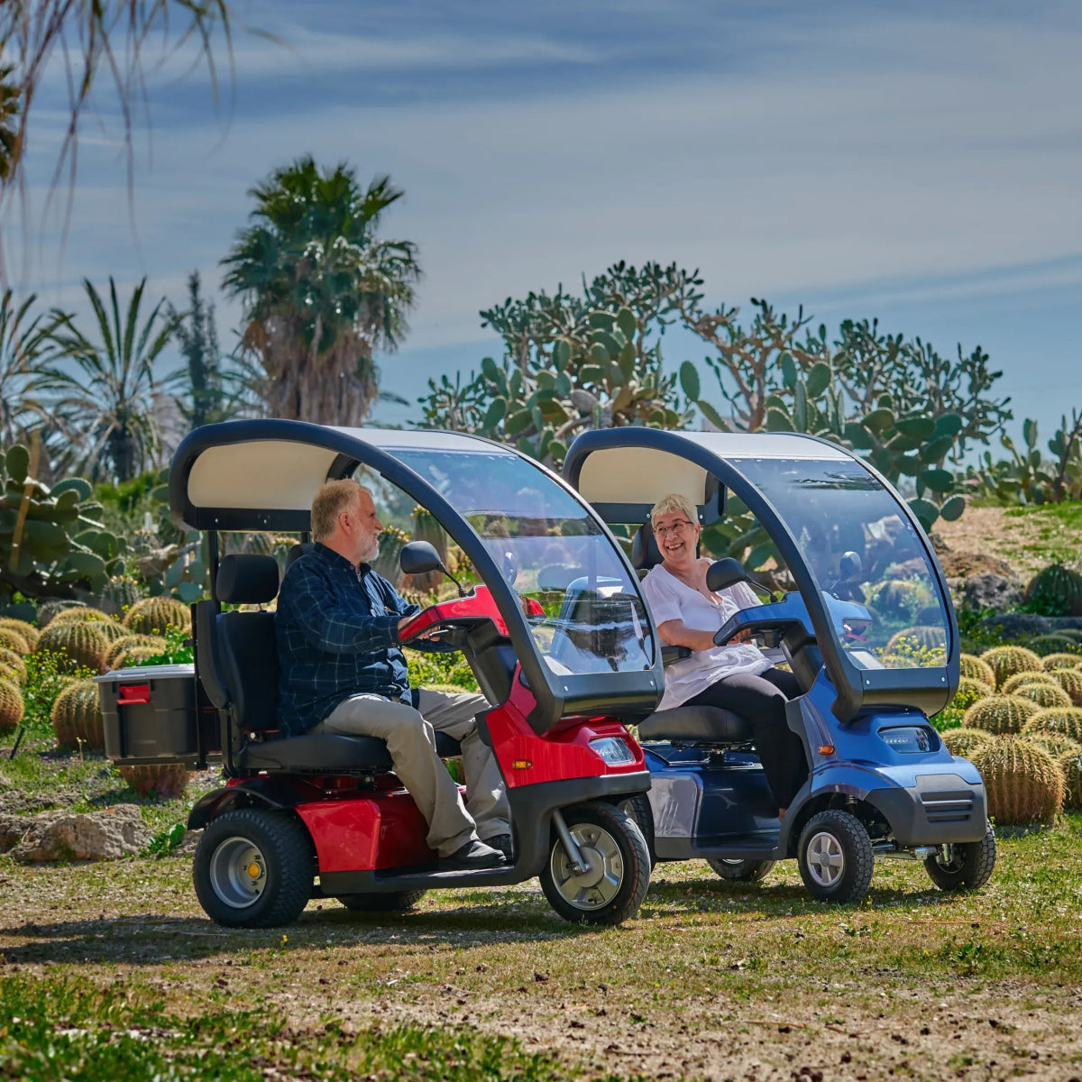 Afiscooter S3 Dual - Seat Fully - Enclosed All - Terrain 3 - Wheel - Afikim - 2 Seater Electric Scooters