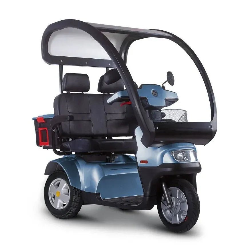 Afiscooter S3 Dual - Seat Fully - Enclosed All - Terrain 3 - Wheel - Afikim - 2 Seater Electric Scooters