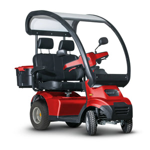 Afiscooter S4 2 Seater Canopy Mobility Scooter All Terrain 4 Wheel - Afikim - 2 Seater Electric Scooters