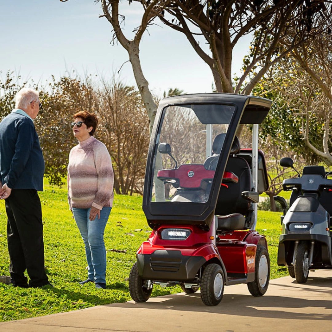 Afiscooter S4 2 Seater SOLAR Canopy Mobility Scooter - Afikim - 2 Seater Electric Scooters