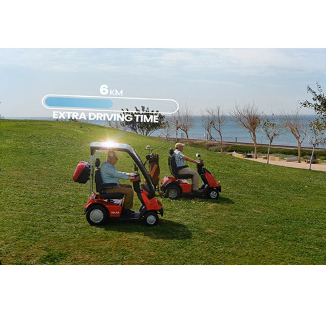 Afiscooter S4 2 Seater SOLAR Canopy Mobility Scooter - Afikim - 2 Seater Electric Scooters