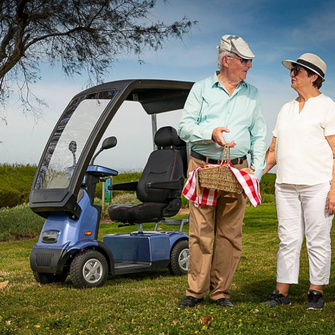 Afiscooter S4 2 Seater SOLAR Canopy Mobility Scooter - Afikim - 2 Seater Electric Scooters