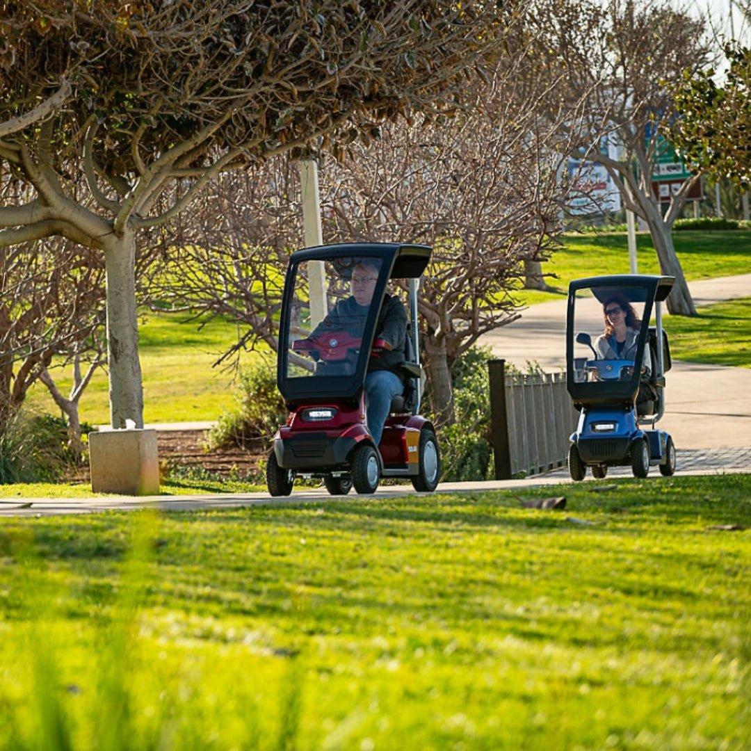 Afiscooter S4 2 Seater SOLAR Canopy Mobility Scooter - Afikim - 2 Seater Electric Scooters