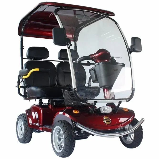 VitaFom L43 Extra Wide Double Seat Mobility Scooter with Canopy - VitaFom - 2 Seater Electric Scooters