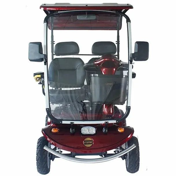 VitaFom L43 Extra Wide Double Seat Mobility Scooter with Canopy - VitaFom - 2 Seater Electric Scooters