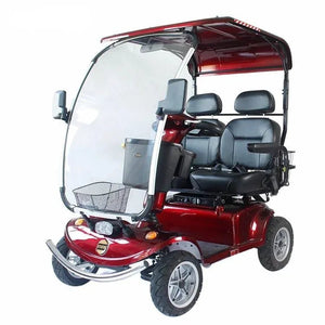 VitaFom L43 Extra Wide Double Seat Mobility Scooter with Canopy - VitaFom - 2 Seater Electric Scooters